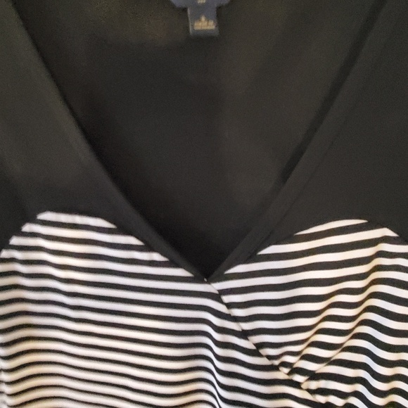 Banana Republic Stretch Black & White Stripe Dress - Picture 4 of 4